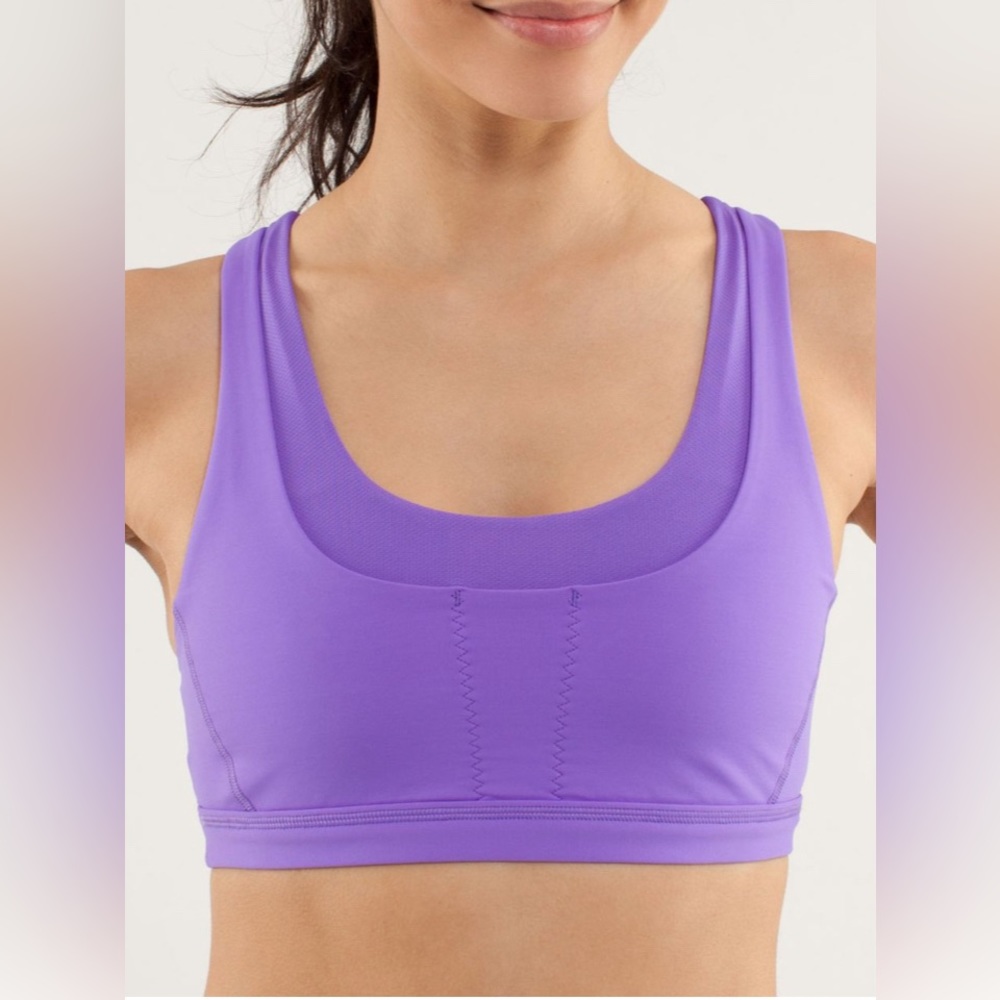 Lululemon Run Stuff Your Bra II Power Purple Women’s Sports Bra Size 2